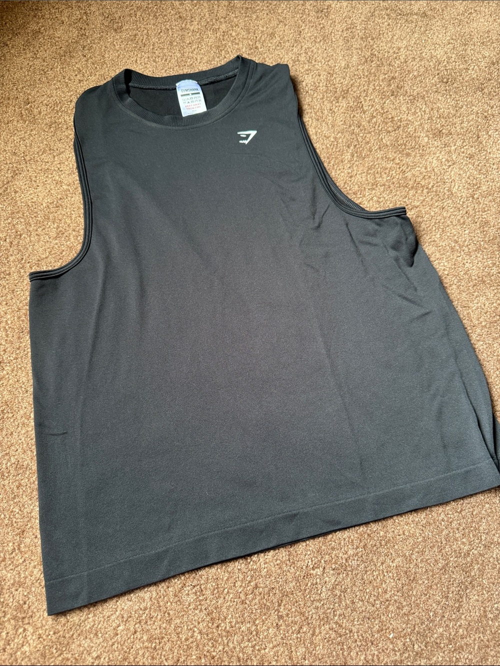 Gymshark Black men Training Tank with Subtle Logo